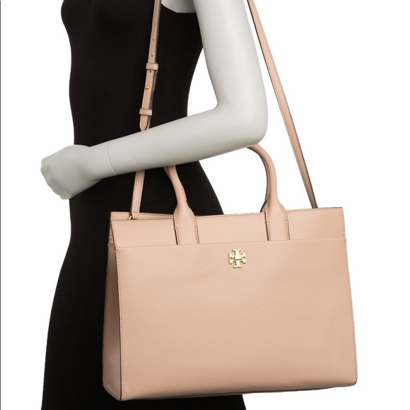 Tory Burch Kira Leather Tote Bag - Perfect Sand - Picture 7 of 9